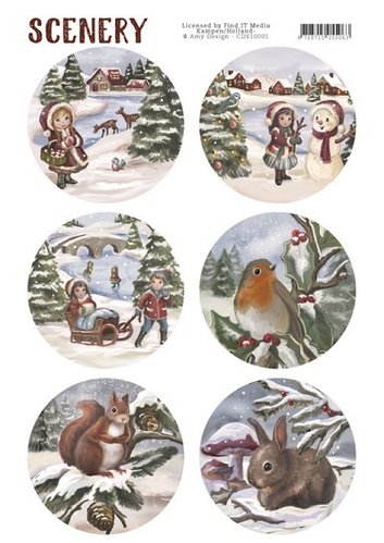 Die Cut Topper - Scenery - Kids and Animals*