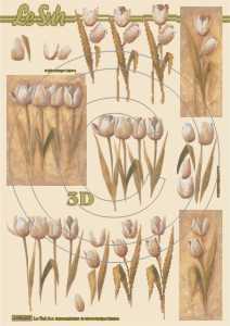 Le Suh 3-D Schneidebogen "Tulpen in brauntönen"