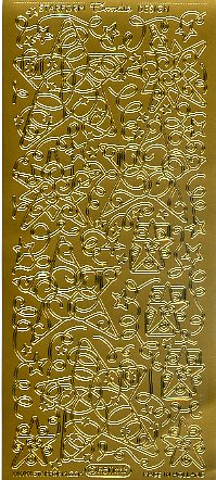 *Stickerbogen "Doodle-DESIGN" (gold)