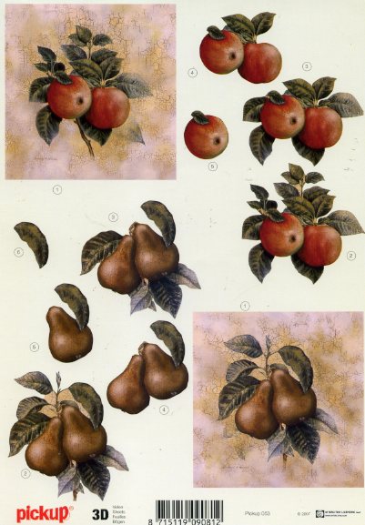 3-D Schneidebogen Äpfel und Birnen sofort lieferbar