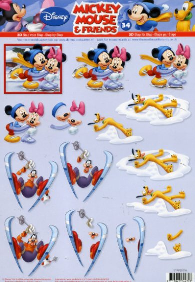 3-D Schneidebogen "MICKEY MOUSE and FRIENDS"