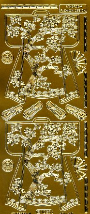 *Stickerbogen "Kimono" (gold)