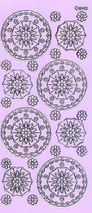 Sticker Ornamente und Blüten 1549 "Lackfolie - helllila"