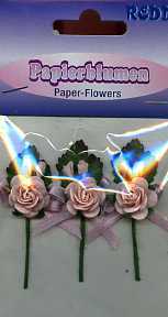 *Reddy Papierblumen (rosa) 3 Stück