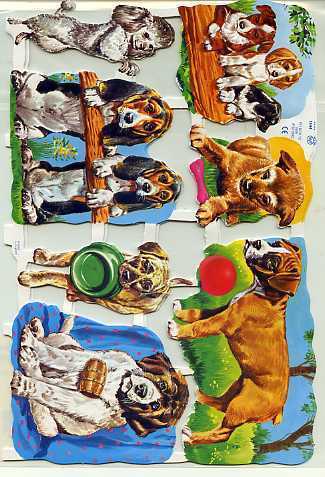 Poesie-Bilder "Hunde" 15 x 23 cm