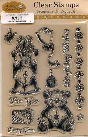 *Clear Stamps "Bubbles and Squeak"