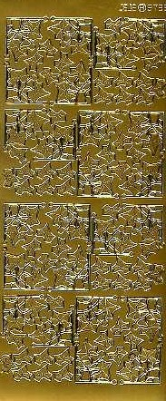 Stickerbogen "Ecken mit Blättern" (gold)