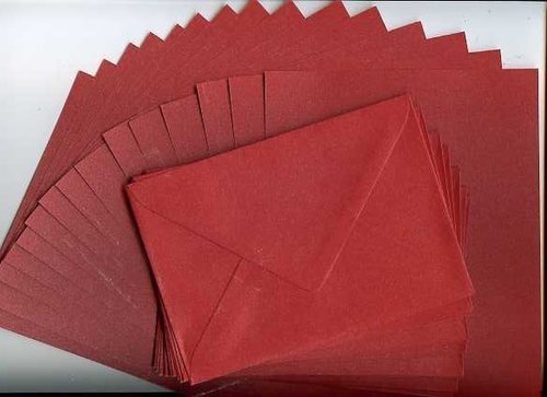 ♥ 30 tlg. Karten-SET rot-metallic sofort lieferbar