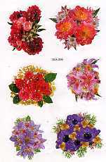 10 Stickerbogen "Blumensträuße"