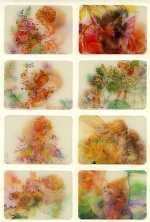 *4 Wackelbilder Morehead - Engelchen mit Blumen