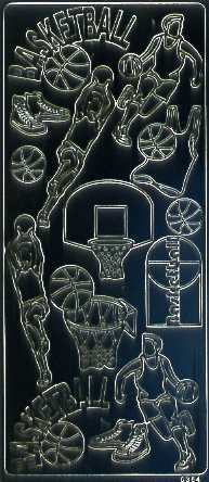 Sticker Basketball schwarz sofort lieferbar