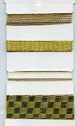Schleifenband 4 x ca. 45 cm gold-weiß  sofort lieferbar
