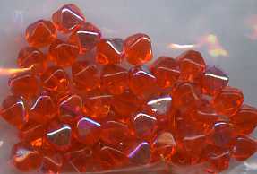 Pyramide Glasperlen AB hyazinth-orange 6 mm sofort lieferbar