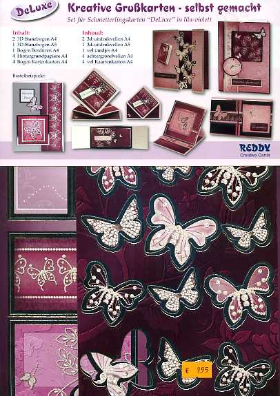 *Kartenset DeLuxe "Schmetterlinge lila-violett"