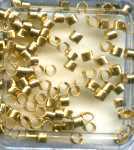 *Quetschperlen tube, 2,0 x 1,5 mm 100 Stück gold