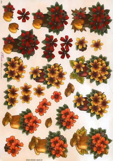 Mireille 3-D Schneidebogen "Herbstblumen"
