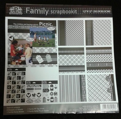 Papier + Sticker-SET Family Scrapbookit sofort lieferbar