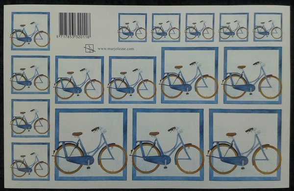 Schneidebogen Fahrräder, blau sofort lieferbar