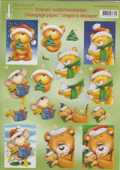 3-D Schneidebogen "Teddybär und Maus"