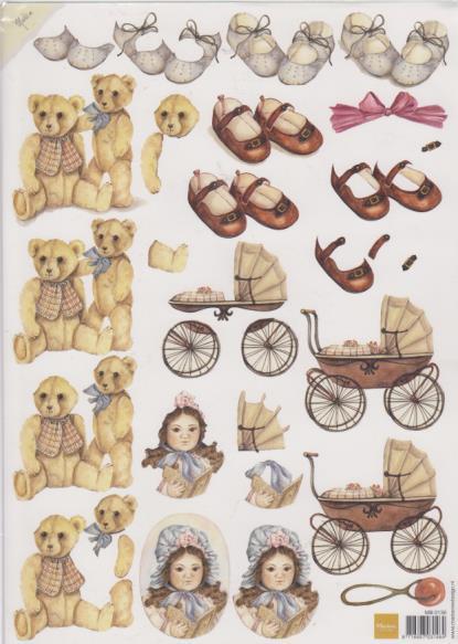 3-D Schneidebogen "Teddybären und Puppen"