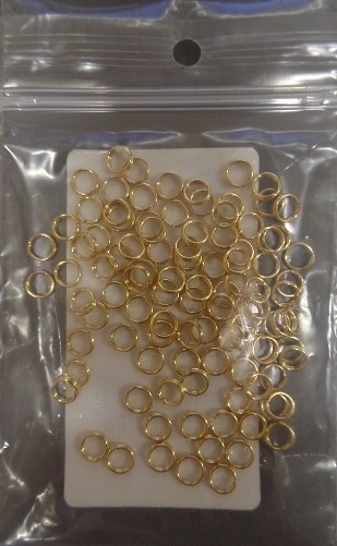 Spaltringe ca. 100 Stück, 5 mm, gold Messing sofort lieferbar