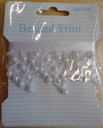 Beaded Trim 61 cm Satinband mit Perlen sofort lieferbar