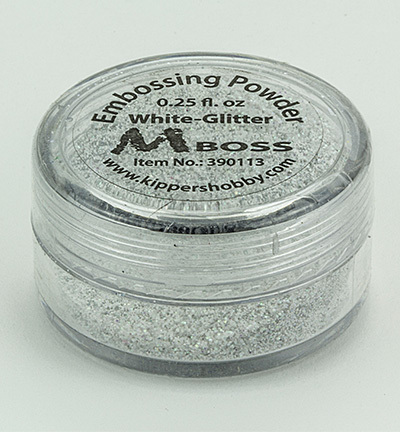 *MBOSS - Embossingpulver 0,25 fl. Glitterweiß 390113
