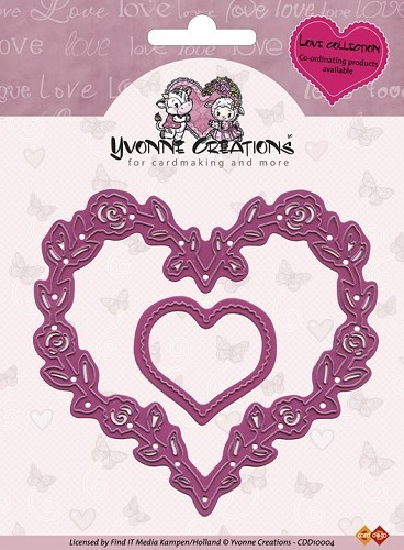 Yvonne Creations - Stanzschablone Rose Heart