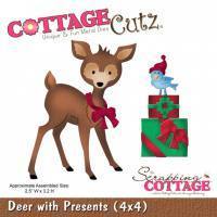Cottage Cutz Stanzschablone Deer with Presents sofort lieferbar