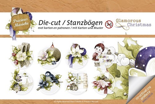 Marieke Glamorous Christmas Stanzbogen + Kartenpapier A5