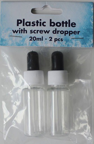 *Plastic bottle with screw dropper 2 Stück