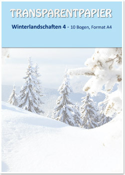 10 x A4 Transparentpapier Winterlandschaften
