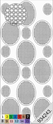 Sticker Mosaik-Sticker - Oval weiß sofort lieferbar