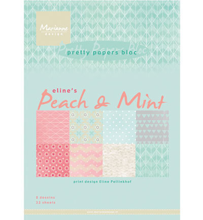Pretty Paper Bloc  Eline's Peach & Mint A5 sofort lieferbar