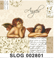Servietten 20 Stück "Two Angels cream"  33 x 33 cm, OVP