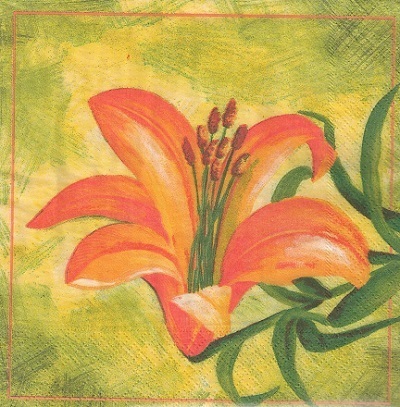 Servietten 4 Stück "Blume" 1/4, 33 x 33 cm