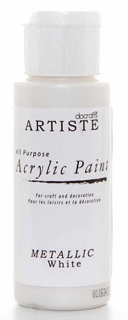 *Acrylfarbe - METALLIC whithe/weiß 59 ml