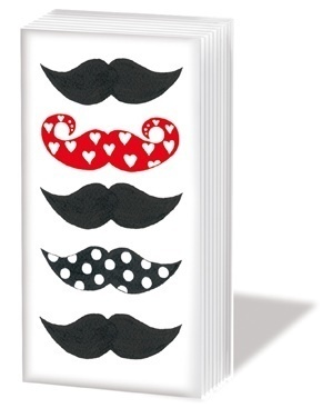 10 Taschentücher Les Moustaches