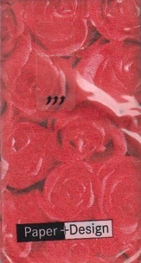 10 Taschentücher - Rote Rosen - Paper + Design