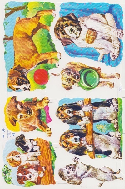 Poesie-Bilder ca. 23 x 15 cm "Hunde"