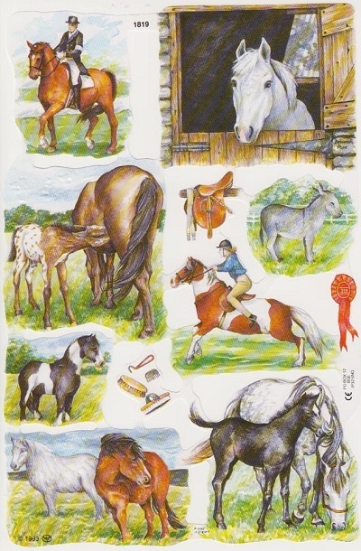 Poesie-Bilder ca. 23 x 15 cm "Pferde"