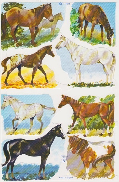Poesie-Bilder ca. 23 x 15 cm "Pferde" sofort lieferbar