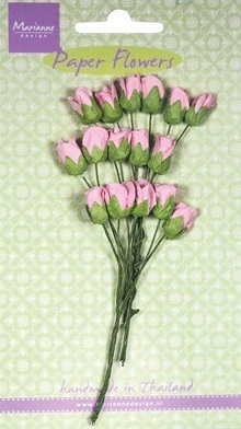 *Paper Flowers Roses bud pink