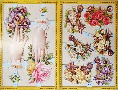 Poesie-Bilder ca. 23 x 30 cm "Hände und Blumen"