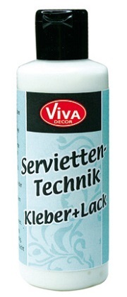 VIVA Servietten Technik Kleber + Lack matt sofort lieferbar