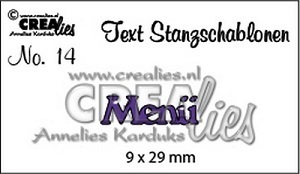 *CREAlies Stanzschablone Menü CLTSS14