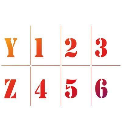 *5 x A4 Universalschablone "Alphabet Zahlen"