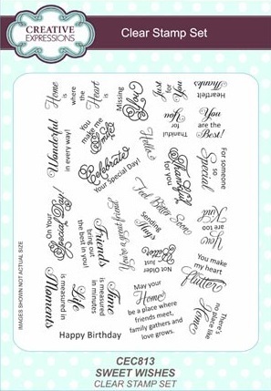 Clear Stamp Set CEC813 SWEET WISHES sofort lieferbar