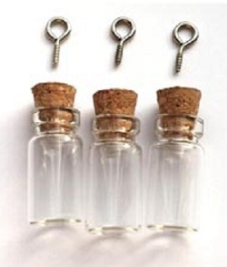 Glasflaschen mit Korken 3 Stück sofort lieferbar