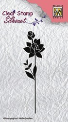 Nellie Snellen Clear Stamp - Silhouet Flower 11